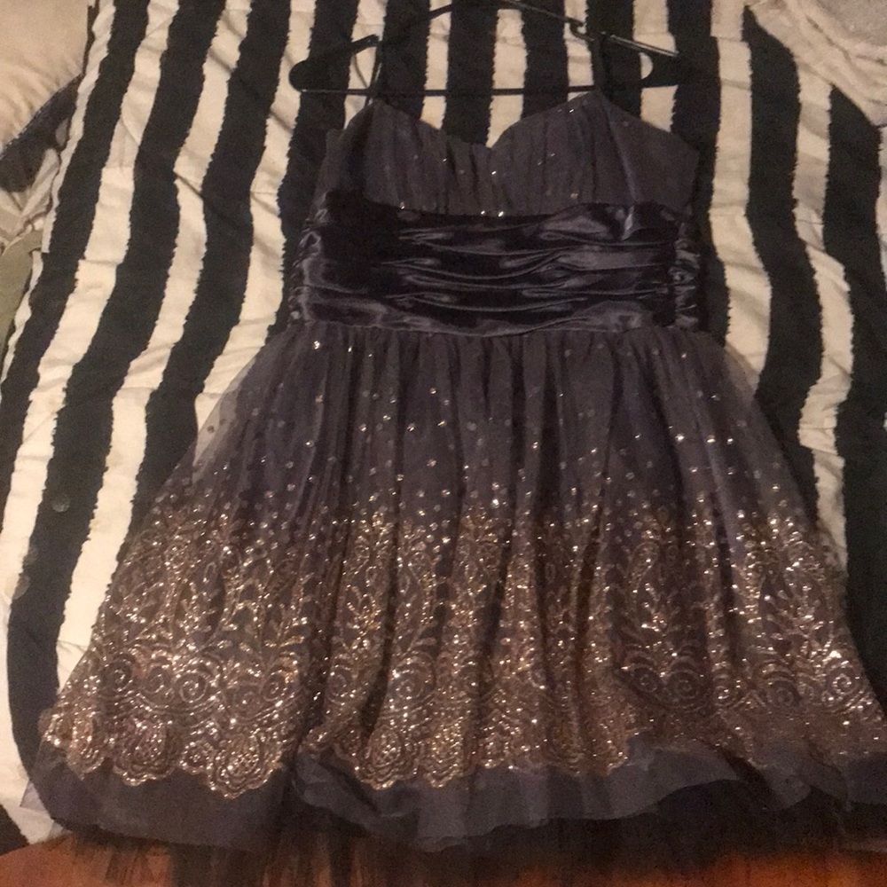 Gray and Gold dress